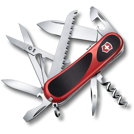 Swiss Army Brands 2024 Victorinox 2.3913.Scus1 Evolution Grip S17 Red / Black 85Mm, Clam Pack VIC-2.3913.SC-X4